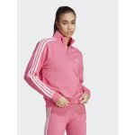 adidas Essentials 3-Stripes Quarter-Zip sweatshirt IC9944 Růžová – Zboží Mobilmania