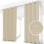 Mondo Italia Zahradní závěs do altánku na kroužcích MIG017 pískový 155x200 cm Písková – Zboží Mobilmania