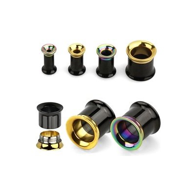 Piercingate tunel do ucha PTP00204 zlatá – Zboží Dáma