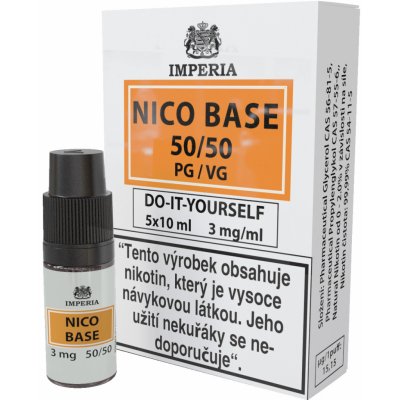 Imperia Nico Base Fifty PG50/VG50 3mg 5x10ml – Zboží Dáma
