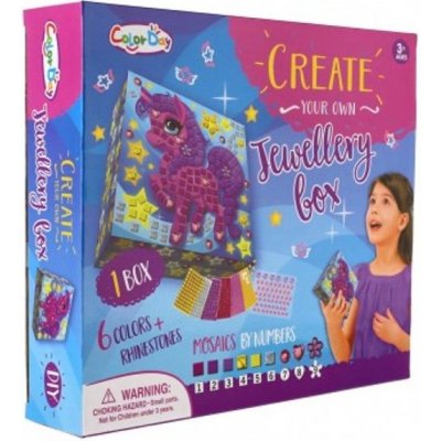 Teddies Kreativní sada šperkovnice jednorožec s mozaikou s doplňky v krabici 29x25,5x6cm – Hledejceny.cz