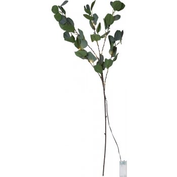 Star trading LED dekorační větvička eukalyptu 15x LED ca. 30x90 cm na baterie časovač