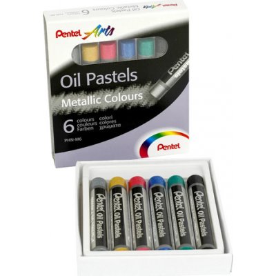 Pentel Olejové pastely Pentel 6 barev metalické – Hledejceny.cz