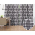 Biante Dekorační závěs Leona LN-047 Světle šedé obrazce a proužky 130x260 cm – Zboží Mobilmania