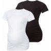 Těhotenské a kojící tričko Esmara dámské těhotenské triko 2 kusy černá bílá