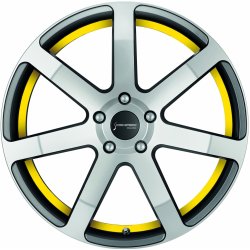 Corspeed Challenge 10x20 5x112 ET30 gunmetal polished trim yellow