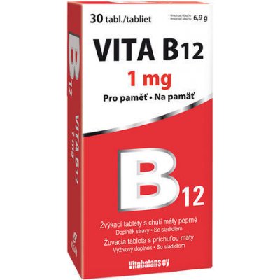 Vita B12 1000 mcg 30 tablet – Zboží Mobilmania