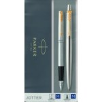 Parker Jotter Stainless Steel GT sada plnicí pero a kuličková tužka 1501/1563257 – Zboží Živě