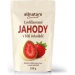 Allnature Mrazem sušené jahody v bílé čokoládě 100 g – Zboží Dáma