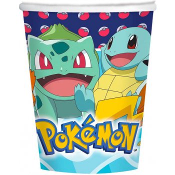 Amscan Papírové kelímky Pokemon 250 ml