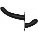 Shots Ouch! Dual Vibrating Silicone Ribbed Strap On – Zboží Dáma