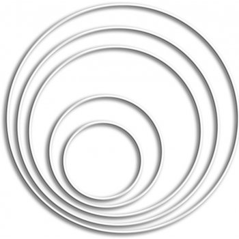 Kovový kruh Bílá 15cm