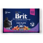 Brit cat Premium Fish Plate 4 x 100 g – Sleviste.cz