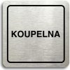 Piktogram Accept Piktogram "koupelna" (80 × 80 mm) (stříbrná tabulka - černý tisk)