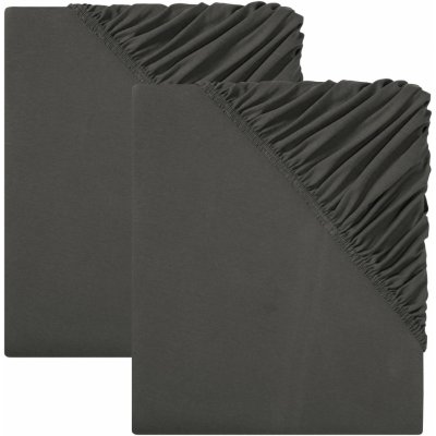 Livarno home žerzej prostěradlo prostěradel 2ks tmavě šedé 90-100x200 – Zboží Dáma