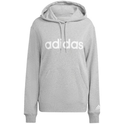 adidas Essentials Linear Hoodie IC6884 Šedá – Zboží Mobilmania