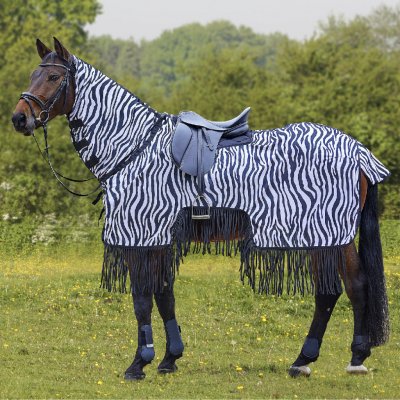Waldhausen Deka jezdecká Zebra proti hmyzu s krkem black white – Hledejceny.cz