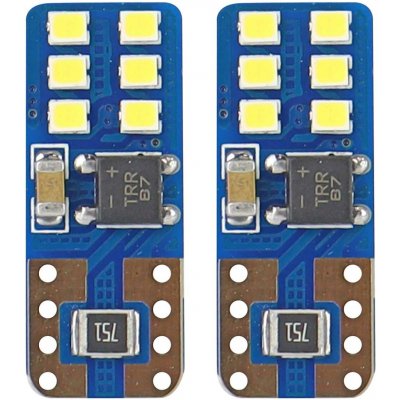 LED CANBUS 12SMD UltraBright 2016 T10e (W5W) White 12V / 24V, AMiO 01638 – Hledejceny.cz