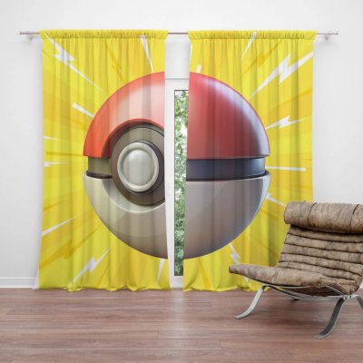 Sablio Závěs Pokemon ball Exploze: 2ks 140x250cm – Hledejceny.cz