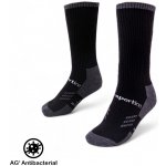 Merino vyšší ponožky inSPORTline Meritic Crew AG+ antibakteriální černo-šedá – Sleviste.cz
