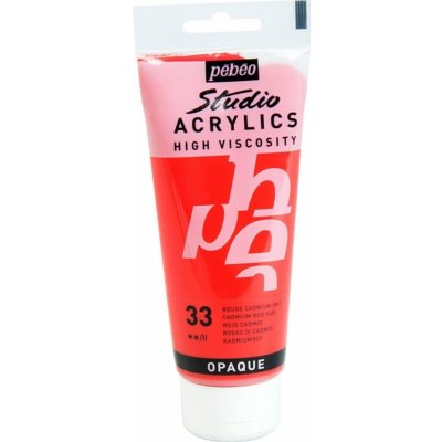 Akrylová barva PEBEO Studio Acrylic 100 ml Cadmium red hue – Hledejceny.cz