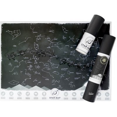 Fosforeskující hvězdná mapa Star Map Luckies – Sleviste.cz
