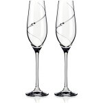 Swarovski Diamante sklenice na šampaňské Silhouette City s kamínky 2 x 210 ml – Zboží Mobilmania