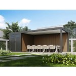 WPC stěna 3 m k pergolám a přístřešku PRESTIGE Rojaplast – Sleviste.cz