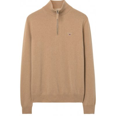 Gant Superfine Lambswool Half Zip hnědá – Zboží Mobilmania