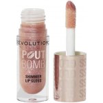 Makeup Revolution Shimmer Gloss třpytivý lesk na rty Glimmer Nude 4,5 ml – Zboží Dáma