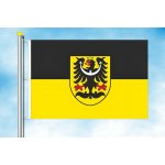 LIBEA, s.r.o. Slezská vlajka půlený list Rozměr: 150×225 cm, Uchycení: Karabiny na stožár – Hledejceny.cz