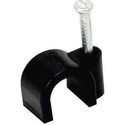 METRODIS kabelová příchytka+hřeb 830.30/10 10mm černá blistr-30ks – Sleviste.cz