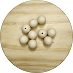 Silikonový korálek 15mm - kulatý Barva korálků: Béžová – Zboží Dáma