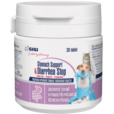 GIGI Stomach Support&Diarrhea Stop pro malé psy & kočky 30 tablet – Hledejceny.cz
