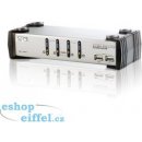 Aten CS-1734A KVM přepínač 4-port KVMP USB+PS/2, usb hub, audio, 1.2m kabely