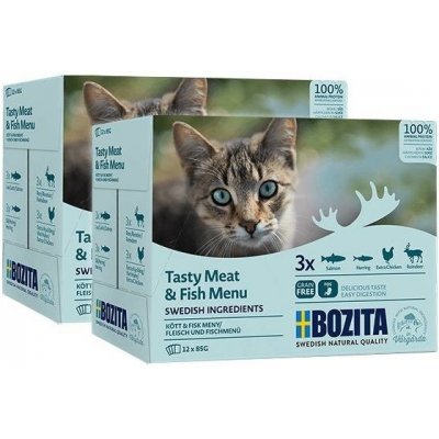 Bozita Feline maso a ryba v omáčce 24 x 85 g