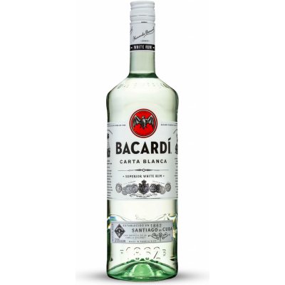 Bacardi Carta Blanca 37,5% 1 l (holá láhev) – Zboží Dáma