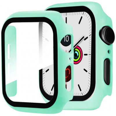 AppleMix Tvrzené sklo + rámeček pro Apple Watch 38mm Series 1 / 2 / 3 - světle modrý