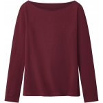 esmara Dámské triko s dlouhými rukávy burgundská – Zboží Dáma