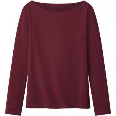 esmara Dámské triko s dlouhými rukávy burgundská – Zboží Dáma