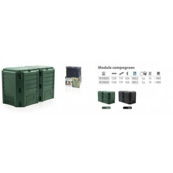 Prosperplast Module Compogreen od 800 165 l 1 IKLM800C-S411 černý Kč