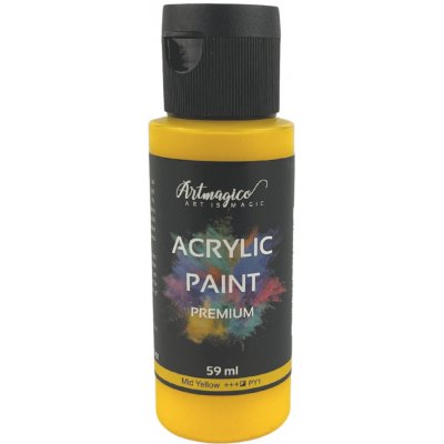 Artmagico akrylové barvy Premium 59 ml Mid Yellow – Zbozi.Blesk.cz