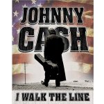 Plechová cedule Johnny Cash - Walk the Line 32 cm x 40 cm – Hledejceny.cz