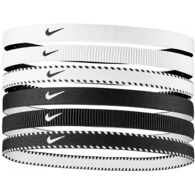 Nike Flex Classic Headbands 6PK bílá černá/bílá – Sleviste.cz