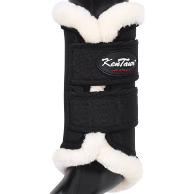 Kentaur Zadní drezurní kamaše pro koně s beránkem ERICA Černá Beránek Bílá – Zbozi.Blesk.cz