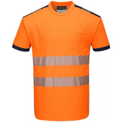 Portwest T181 tričko HiVis PW3 oranžová/modrá 4XL – HobbyKompas.cz