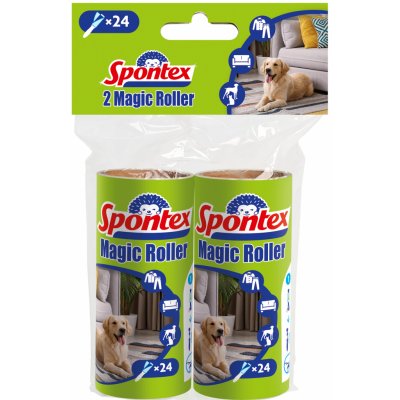 Spontex kotouč na textil náhradníčisticí váleček lepový odstraní prach nitě chlupy a vlasy 10 m x 2 ks – Zboží Dáma