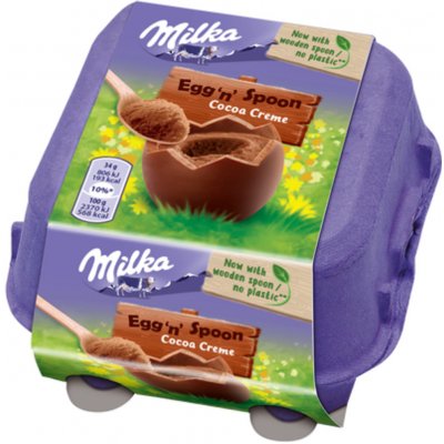 Milka Egg 'n' Spoon čokoládová vajíčka s kakaovou náplní 136 g – Sleviste.cz