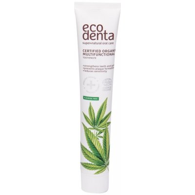 Ecodenta Organic Multi-Functional zubní pasta s konopným olejem proti zubnímu plaku 75 ml