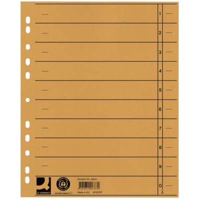 Q-Connect A4 Barevný rozlišovač žlutý 100 ks – Sleviste.cz